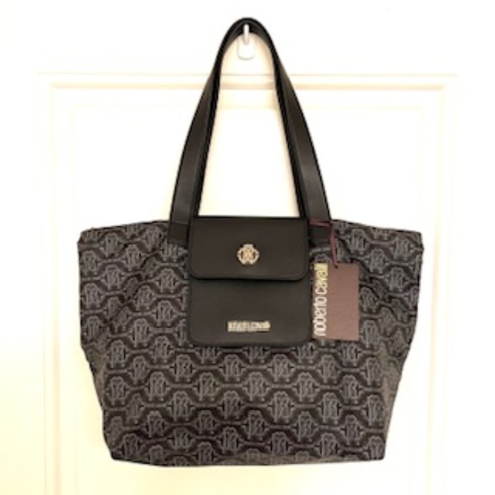 NWT Roberto Cavalli Monogram Folding Tote